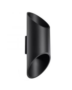 Applique up and down en aluminium noire, Haidar
