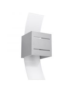 Applique up and down en aluminium grise, Jasmien