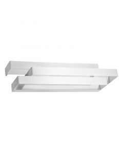 Applique up and down en aluminium blanche, Keshia