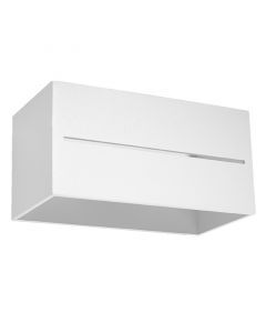 Applique up and down en aluminium blanche, Jacky