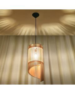 Suspension en bois marronne, Guiseppe