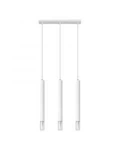 Suspension en verre blanche, Ishani