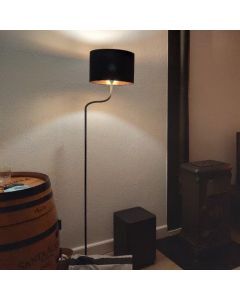 Lampadaire moderne noir, Jeany, avec interrupteur