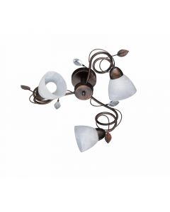 Lampe plafond classique couleur rouille, Astrid
