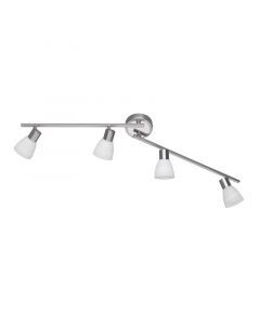 Spot plafond en verre nickel, Edwin