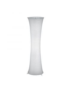 Lampadaire en métal blanc, Vivy, avec interrupteur
