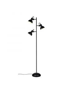 Lampadaire industriel noir, Kibek, avec interrupteur