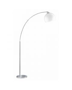 Lampadaire en plastique chromé, Yana, avec interrupteur