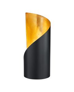 Lampe de table moderne noire, Berdine, avec interrupteur