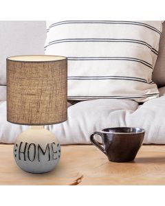 Lampe de table en céramique blanche, Mosh, avec interrupteur