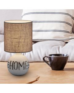 Lampe de table en céramique blanche, Mosh, avec interrupteur
