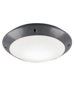 Lampe plafond moderne anthracite, Gandrup, IP54