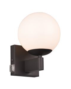 Applique salle de bain moderne noire, Eray, IP44