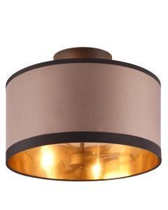 Lampe plafond moderne taupe, Denley