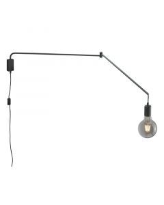 Applique murale moderne noire, Filippus, avec interrupteur