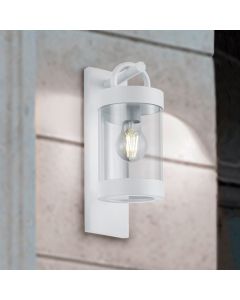 Applique extérieur avec capteur crépusculaire moderne blanche, Sambesi, IP44