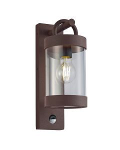Applique extérieur avec détecteur de mouvement moderne couleur rouille, Sambesi, IP44