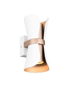 Applique murale design blanche, Suad, avec interrupteur