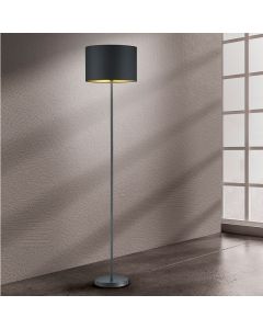Lampadaire moderne noir, Jeany, avec interrupteur