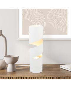 Lampe de table design blanche, Marouan, avec interrupteur