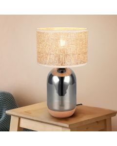 Lampe de table rustique chromée, Madui