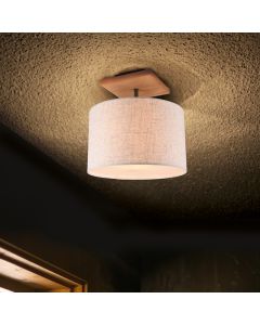 Lampe plafond vintage nickel, Milco