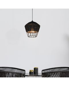 Suspension en rotin noire, Mirne