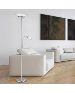 Lampadaire liseuse moderne nickel, Larry