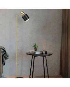 Lampadaire en métal noir, Zoja, avec interrupteur