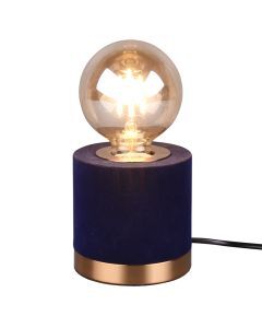 Lampe de table en béton bleue, Fabienne, avec interrupteur