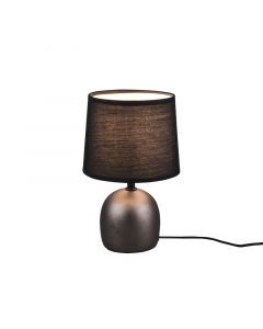 Lampe de table en céramique nickel, Myrna, avec interrupteur