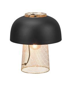 Lampe de table industrielle noire, Sylvano, avec interrupteur