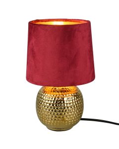 Lampe de table en céramique dorée, Jorre, avec interrupteur