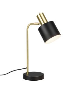 Lampe de table en métal noire, Zoja, avec interrupteur