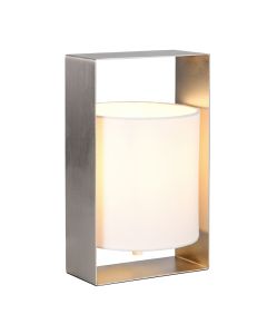 Lampe de table moderne nickel, Radhika, avec interrupteur