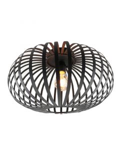 Lampe plafond noire industrielle, Lieve