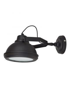 Applique murale noire industrielle, Fien