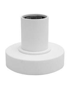 Lampe de table sans abat-jour blanche en aluminium, Rika, avec interrupteur