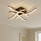 Plafonnier noir moderne, Julian, 16W, 2700K LED, gradable en 3 étapes