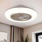 Ventilateur de plafond gris moderne, Hale, 40W, 3000K LED, avec télécommande