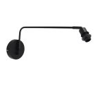 Applique murale sans abat-jour noire en aluminium, Rika