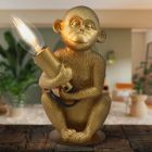 Lampe de table dorée moderne, Monkey, avec interrupteur