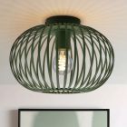 Lampe plafond verte industrielle, Lieve