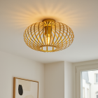 Lampe plafond dorée industrielle, Lieve