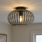 Lampe plafond grise industrielle, Lieve