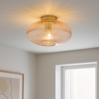 Lampe plafond rose design, Charlois