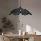 Suspension en rotin noire, Rowen