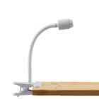 Spot à pince blanc en plastique, Merve, avec interrupteur