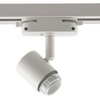 Spot de système de rail monophasé blanc en plastique,