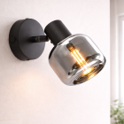 Spot mural noir moderne, Craig, avec interrupteur